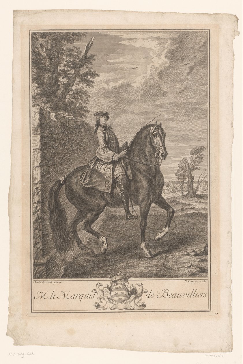 ポール・ド・ボーヴィリエの騎馬像 M. le Marquis de Beauvilliers (オブジェクトのタイトル) 作： ニコラスガブリエルデュプイ
