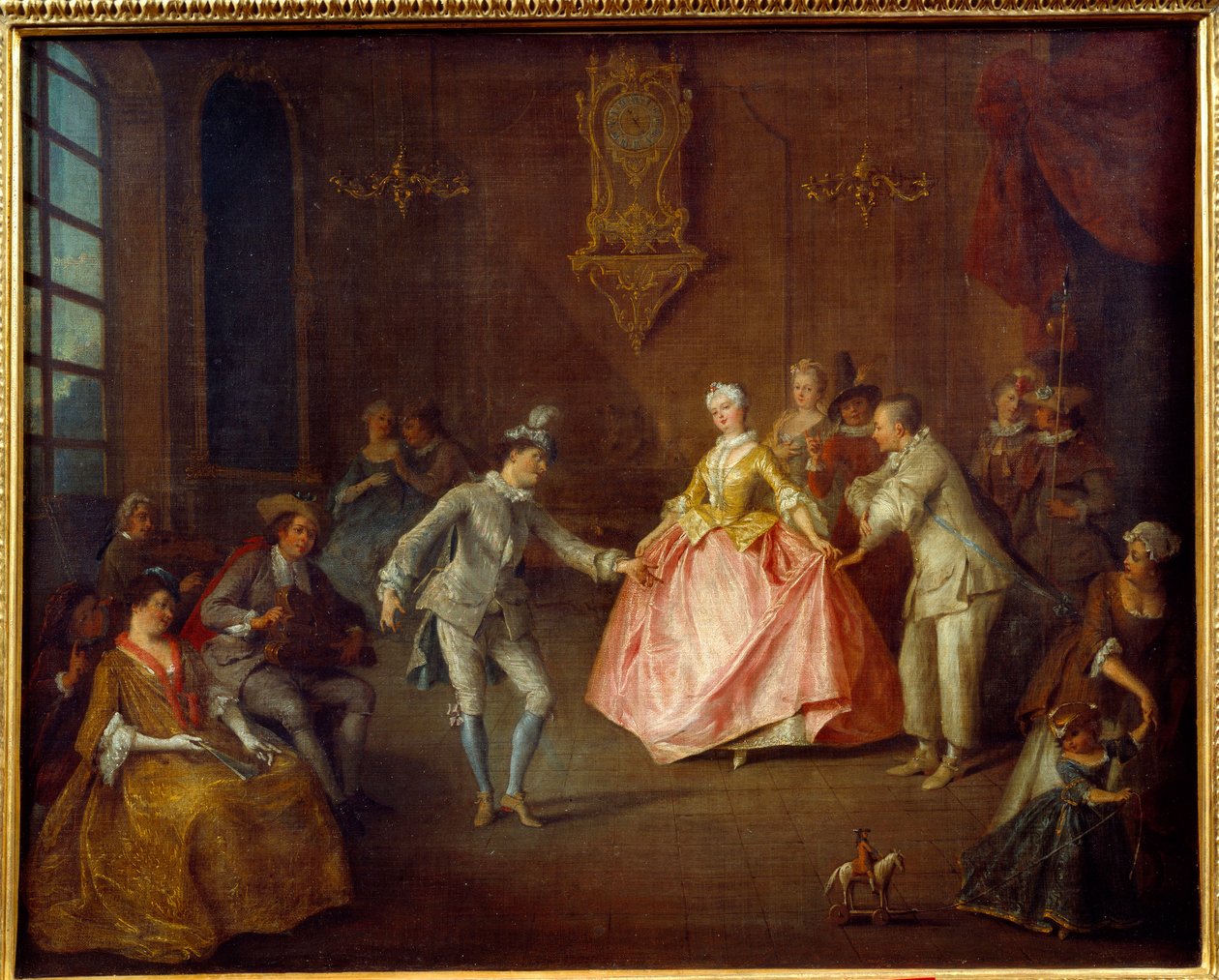 仮装舞踏会の前に。ニコラ・ランクレ（1690-1743）の絵