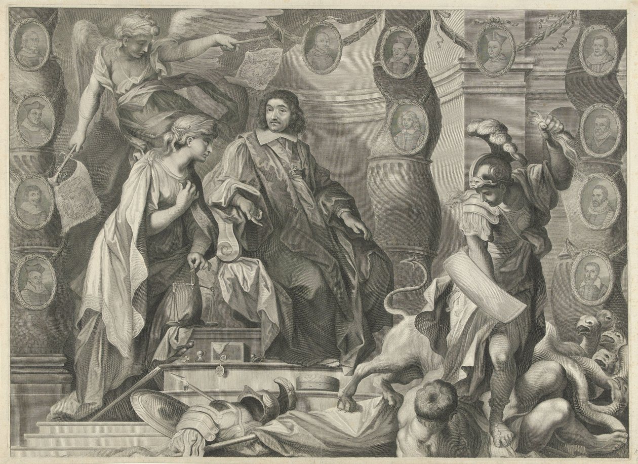 Aegidius Le Maistre (1663) のプロモーション プリント、上部 作： ニコラス・ピタウ（I）