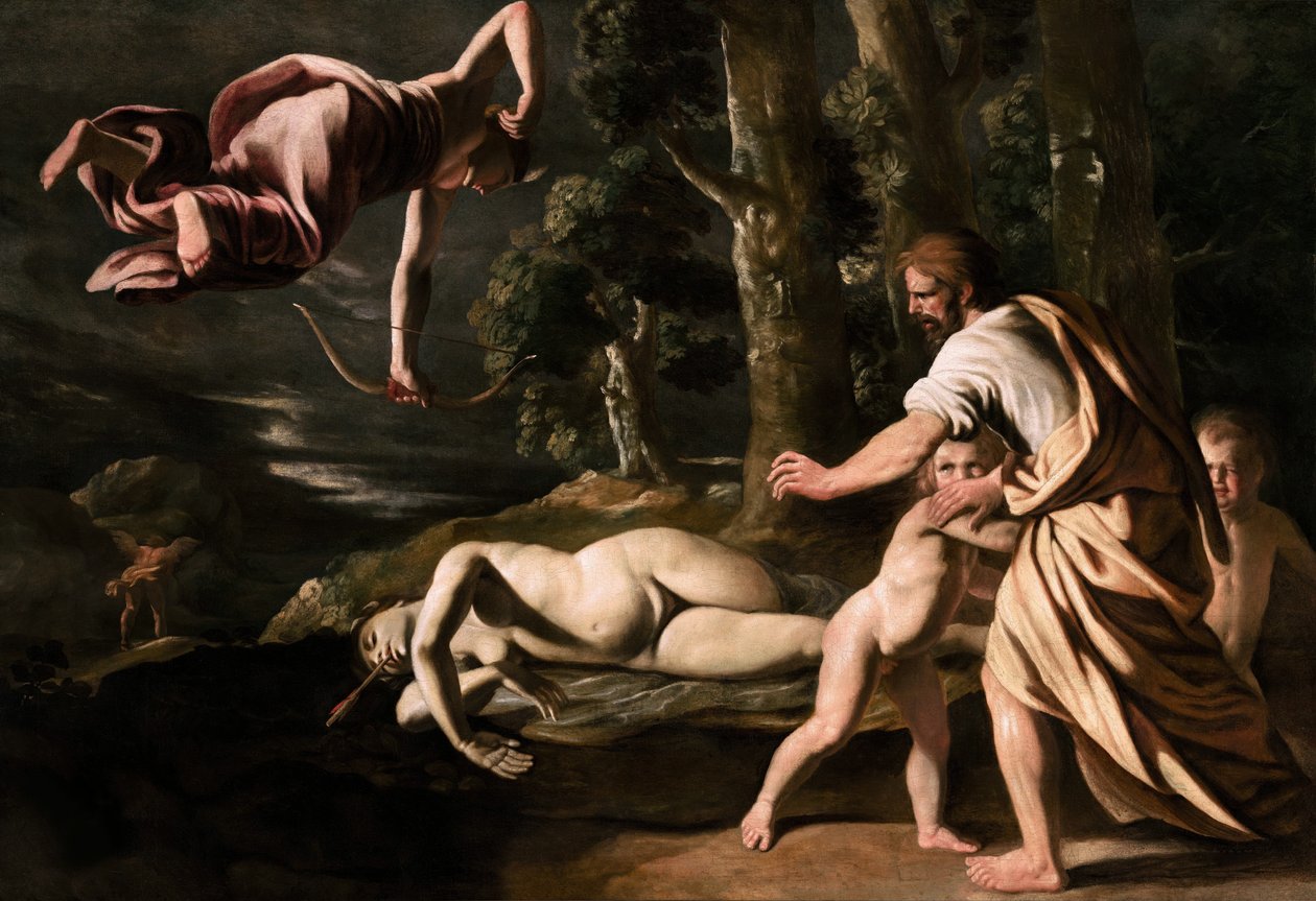 キオーネの死、c。 1622年。 作： ニコラス・プッサン