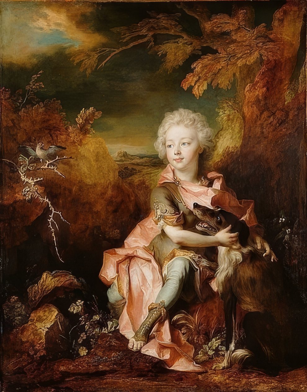 衣装を着た男の子の肖像画。 1710-1714年頃 作： ニコラ・ド・ラルジリエール