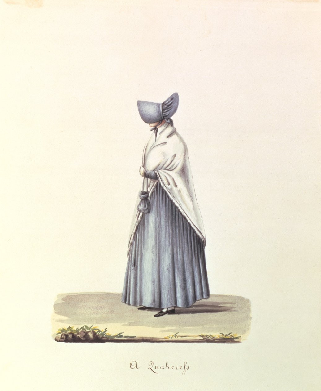 A Quakeress、c.1840-44（ペアについては90129を参照） 作： ニコリーノ・カリョ