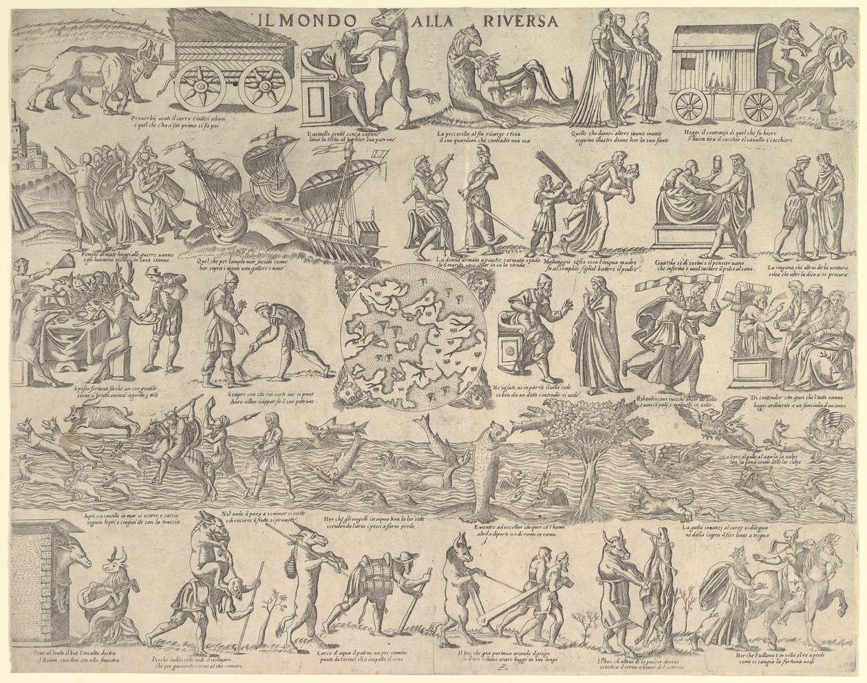 世界はひっくり返った イル・モンド・アッラ・リベラ、1552-79年。 作： ニコロ・ネリ