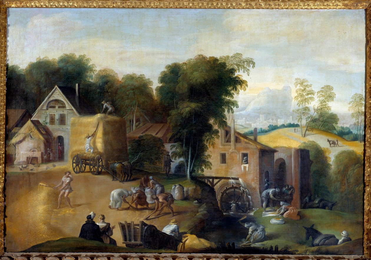 Le vannage dugrain絵画byNicolodell「Abate 作： ニコロ・デル・アバテ