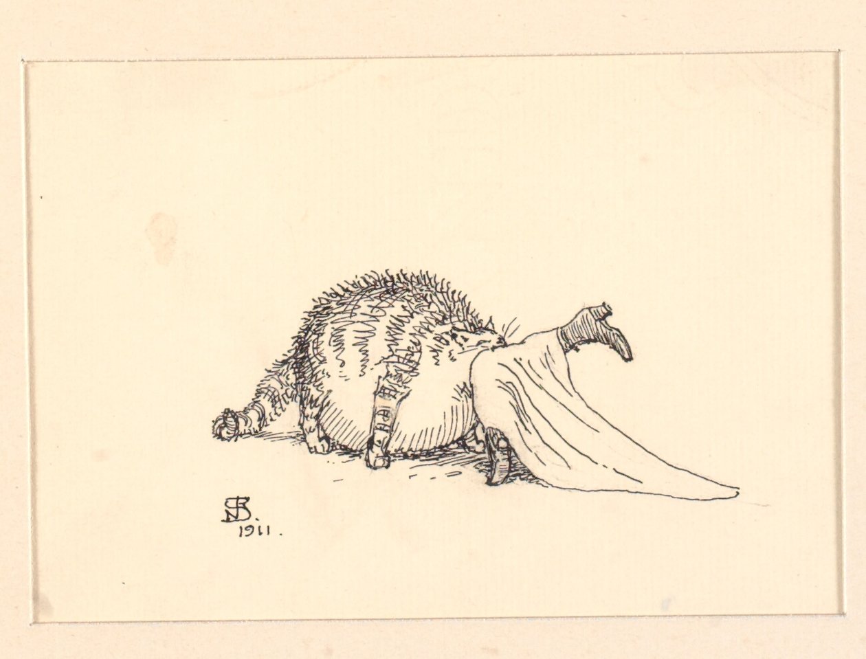 太った猫のイラスト 作： ニールス・スコフガード