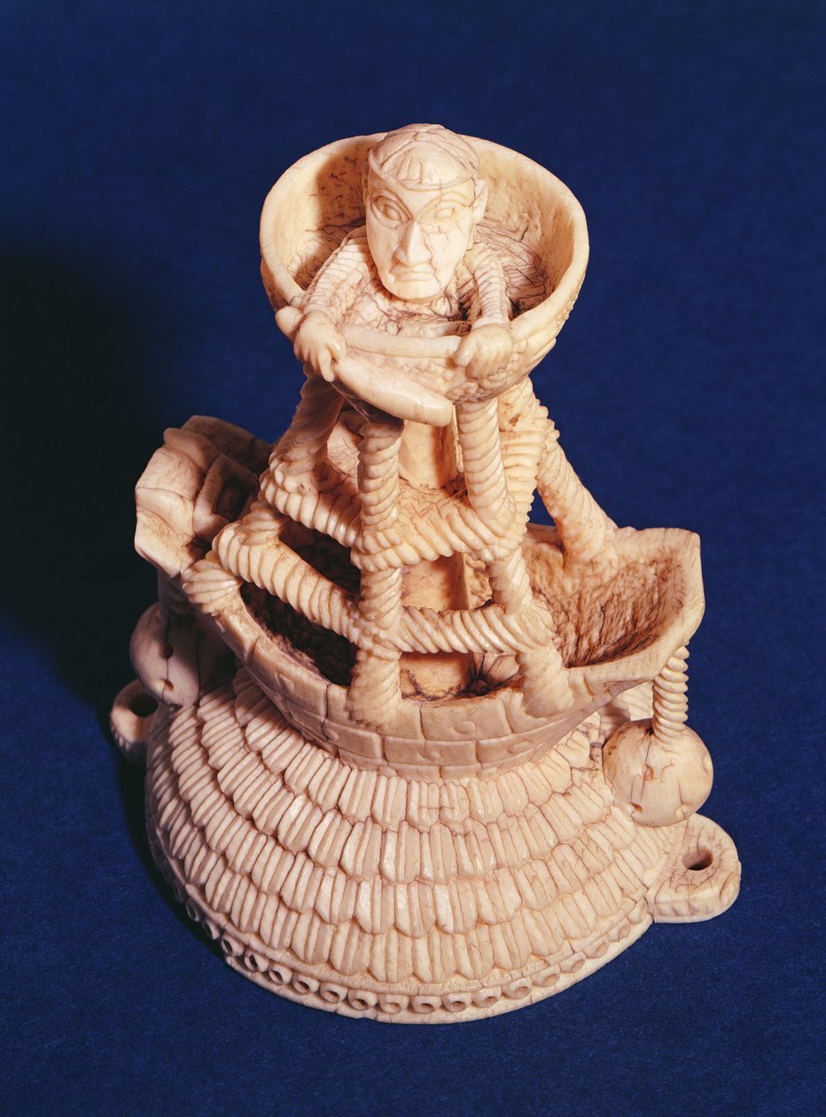 紋章の船、ナイジェリア、ビニポルトガル語、c.1525-1600によるソルトセラーの上部 作： ナイジェリア人