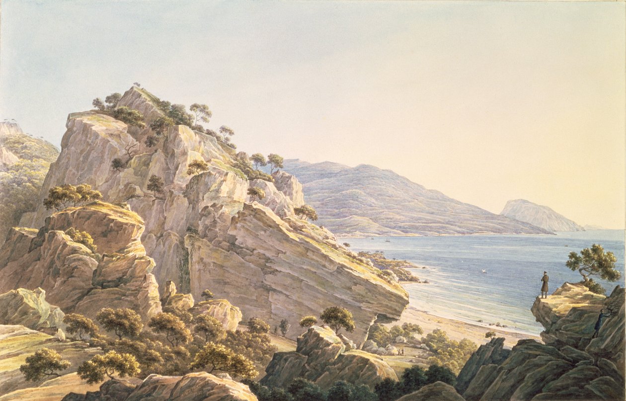 1834年、オレアンダ近くのクリミア海岸の眺め 作： ニカノール・グリゴルエヴィッチ・チェルネツォフ