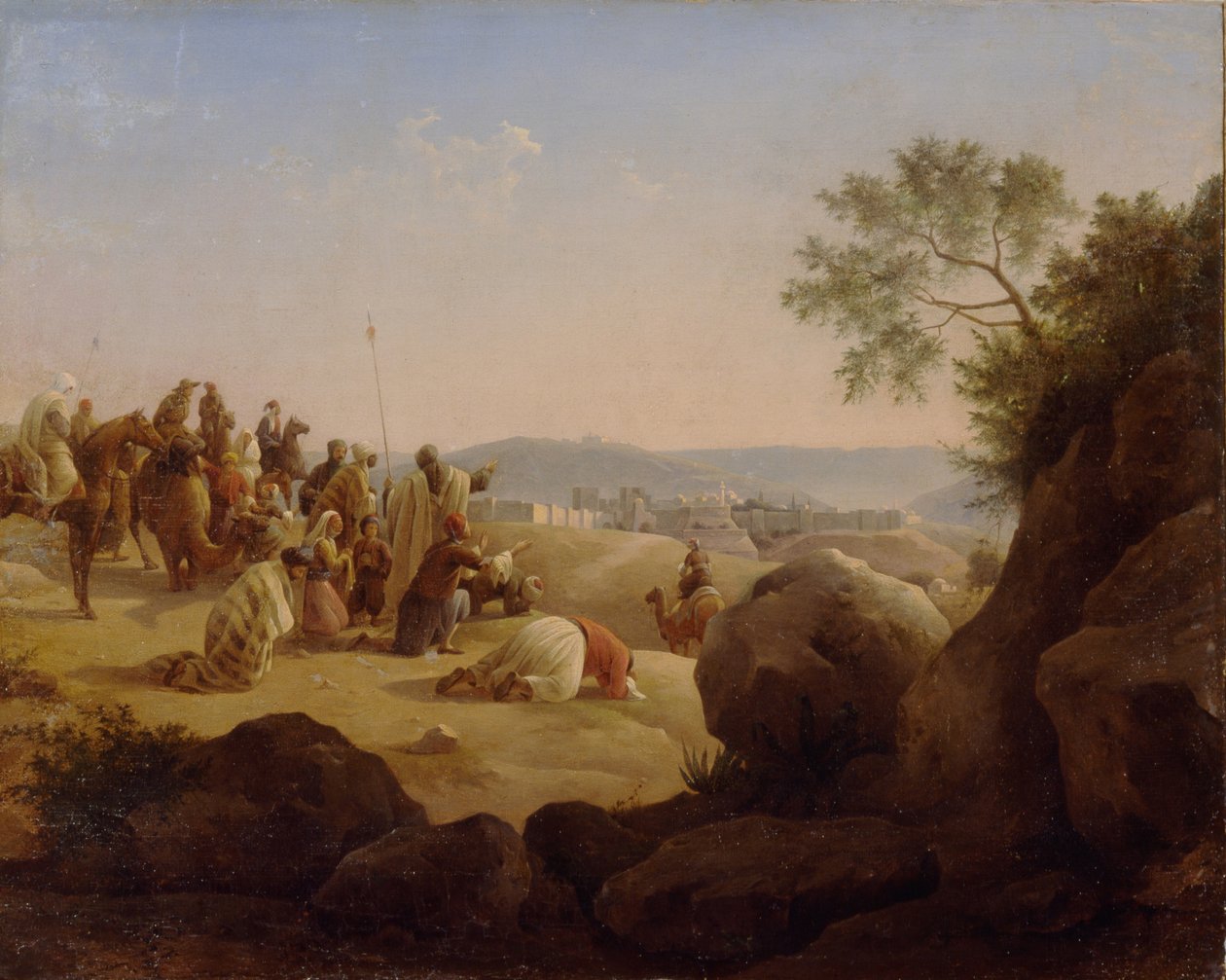 エルサレム前の巡礼者、1831年 作： Nikanor Grigoryevich Chernetsov