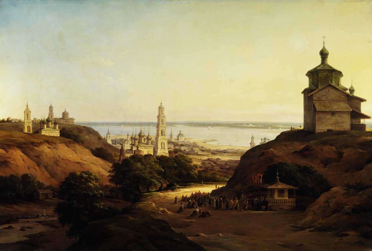 ユリエフ・ポボルシキーの眺め、1851年 作： Nikanor Grigoryevich Chernetsov