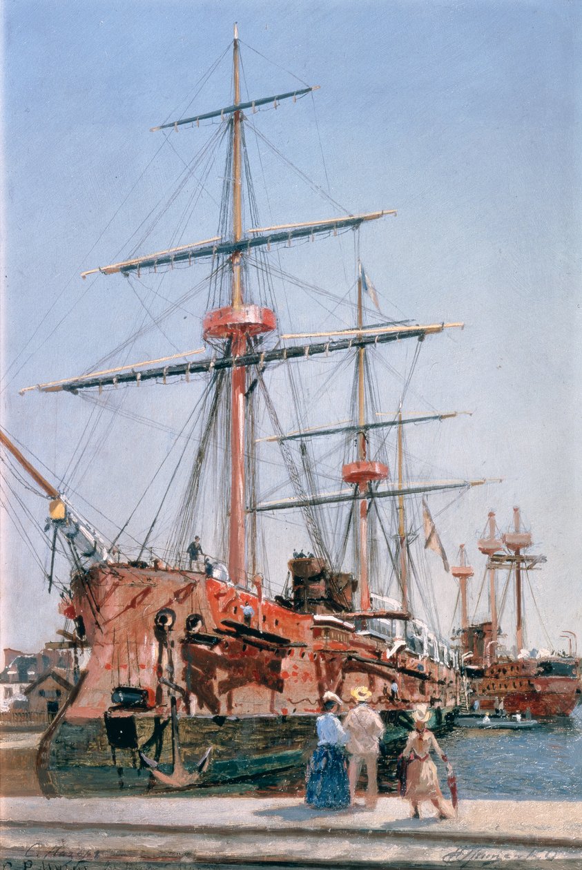 1889年ブルターニュの戦艦コルニロフ提督の建造 作： ニコライ・ニコラエヴィッチ・グリッチェンコ