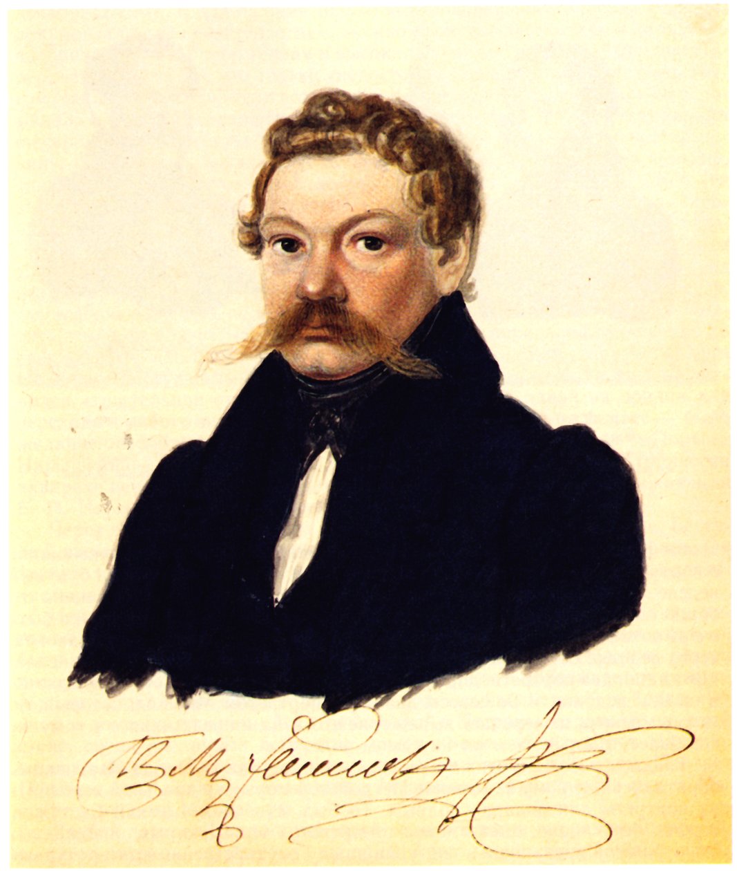 デカブリストPyotr Mukhanov 1799-1854、1832-1833の肖像 作： ニコライ・アレクサンドロヴィチ・ベストゥージェフ