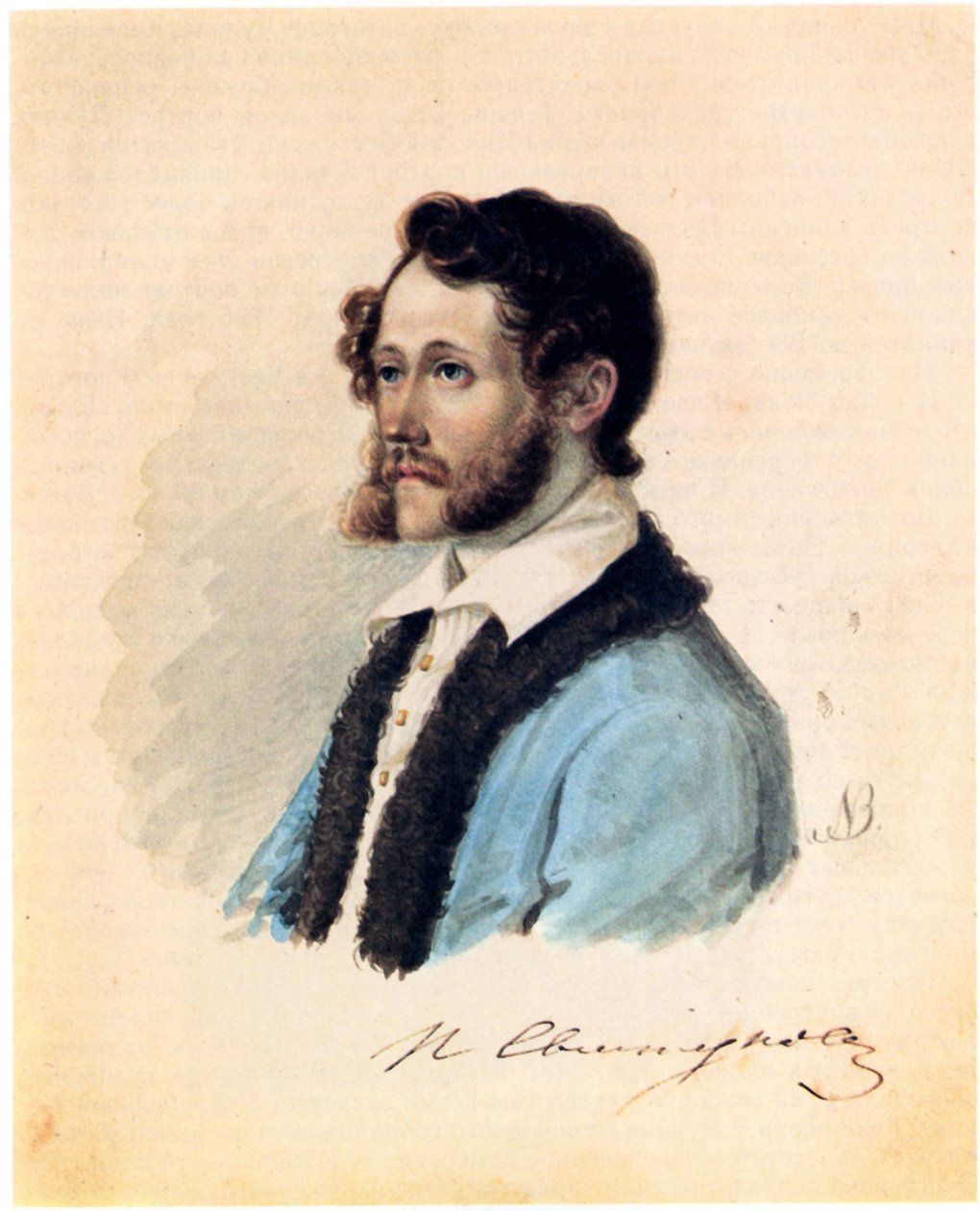 デカブリストピョートルスヴィストゥノフの肖像1803-1889、1836 作： ニコライ・アレクサンドロヴィチ・ベストゥージェフ
