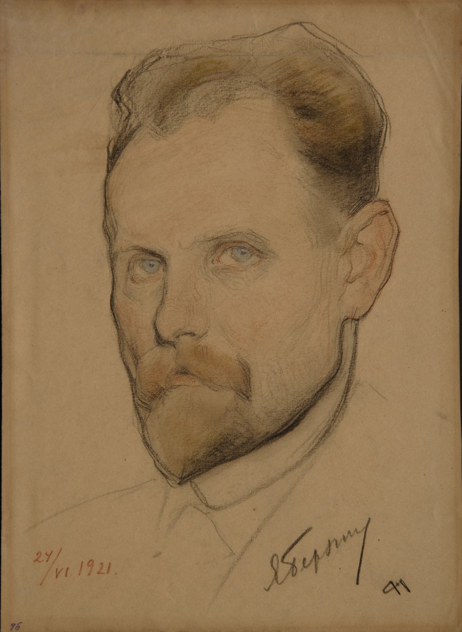 Jan Berzin 1889-1938、1921の肖像 作： ニコライ・アンドレーエヴィッチ・アンドレーエフ