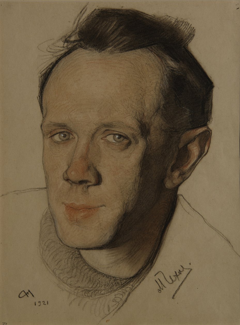 ミハイル・アレクサンドロヴィッチ・チェーホフの肖像1891-1955、1921 作： ニコライ・アンドレーエヴィッチ・アンドレーエフ