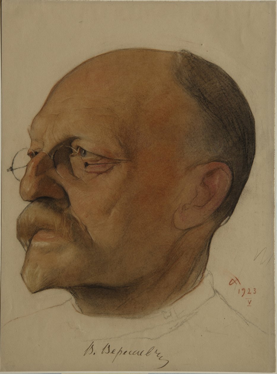 Vikenty Vikentyevich Veresaevの肖像1867-1945、1923 作： ニコライ・アンドレーエヴィッチ・アンドレーエフ