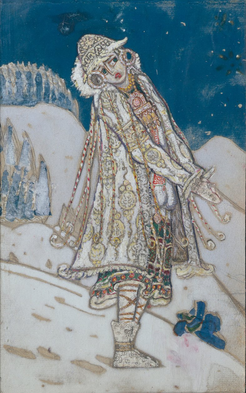 演劇の衣装デザイン、A。オストロフスキー作「雪の乙女」（1912年） 作： ニコライ・コンスタンティノウィッチ・レーリッヒ