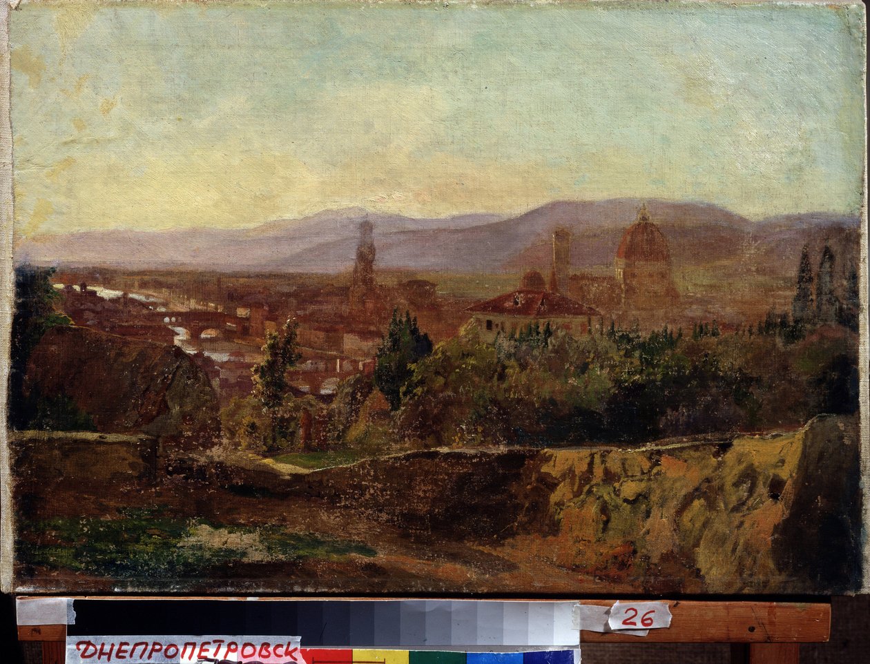 フィレンツェ（イタリア）（フィレンツェ）。 Nikolai Nikolayevich Ge (Gay) (1831-1894) の絵画、キャンバスに油彩 作： ニコライニコラエビッチゲイ