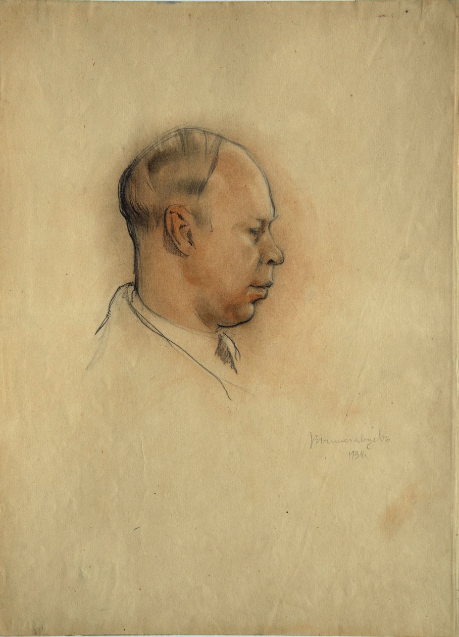 作曲家セルゲイ・プロコフィエフ（1891-1953）の肖像画 作： ニコライ・ニコラエヴィッチ・ヴィシェラフスツェフ