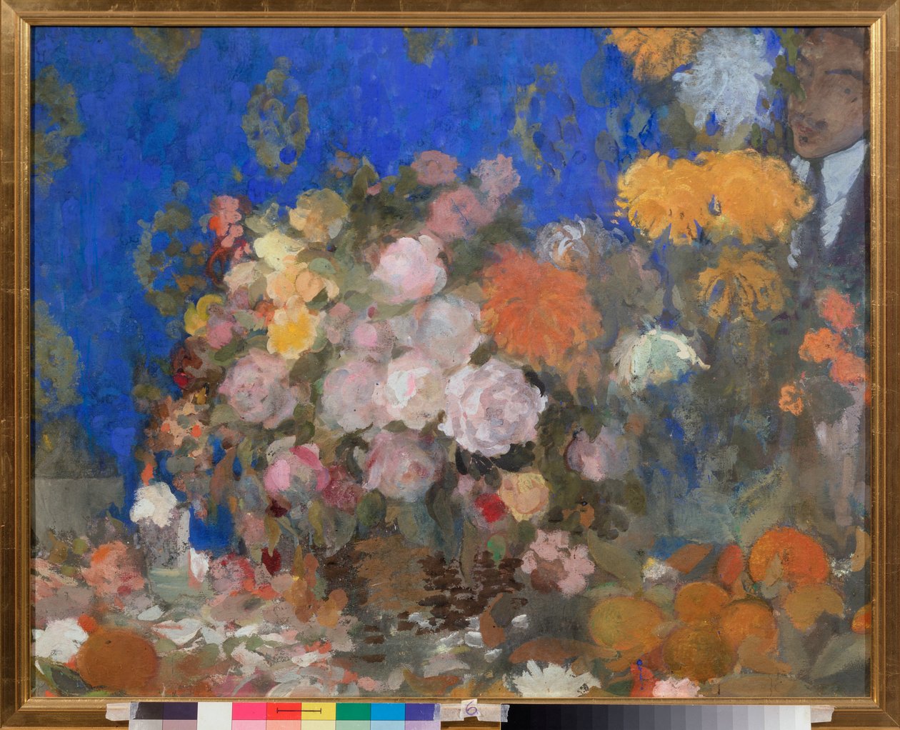 Nature morte avec autoportrait - Still life with Self Portrait - Nikolai Nikolayevich Sapunov (Sapunov) (1880-1912) 作、テンペラ、段ボール 作： ニコライ・ニコラエヴィッチ・サプノフ