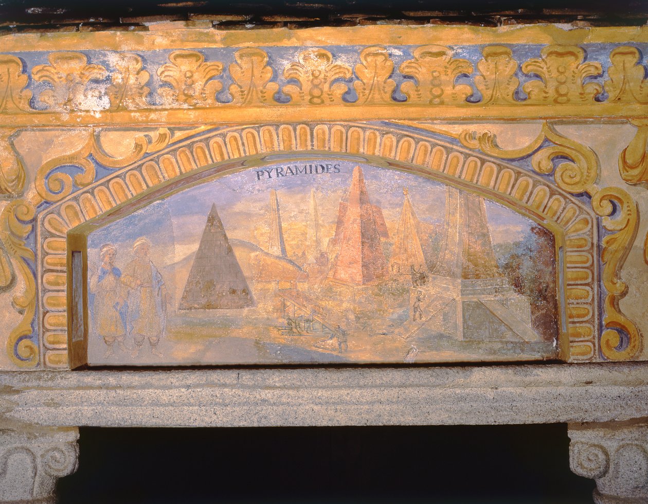 エジプトのピラミッド、「世界の驚異の泉」（「ポッツォデッレメラヴィリエ」）、1669〜73年 作： ニコラウス・シエル