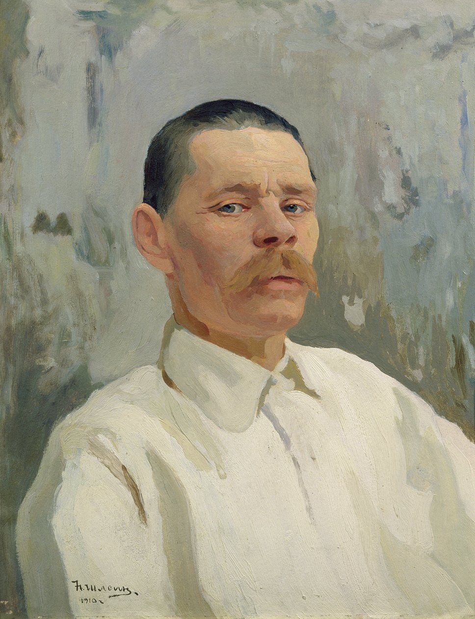 マキシム・ゴーリキーの肖像（1868-1939）1910年（キャンバスに油彩） 作： ニコライ・パブロビッチ・シュライン