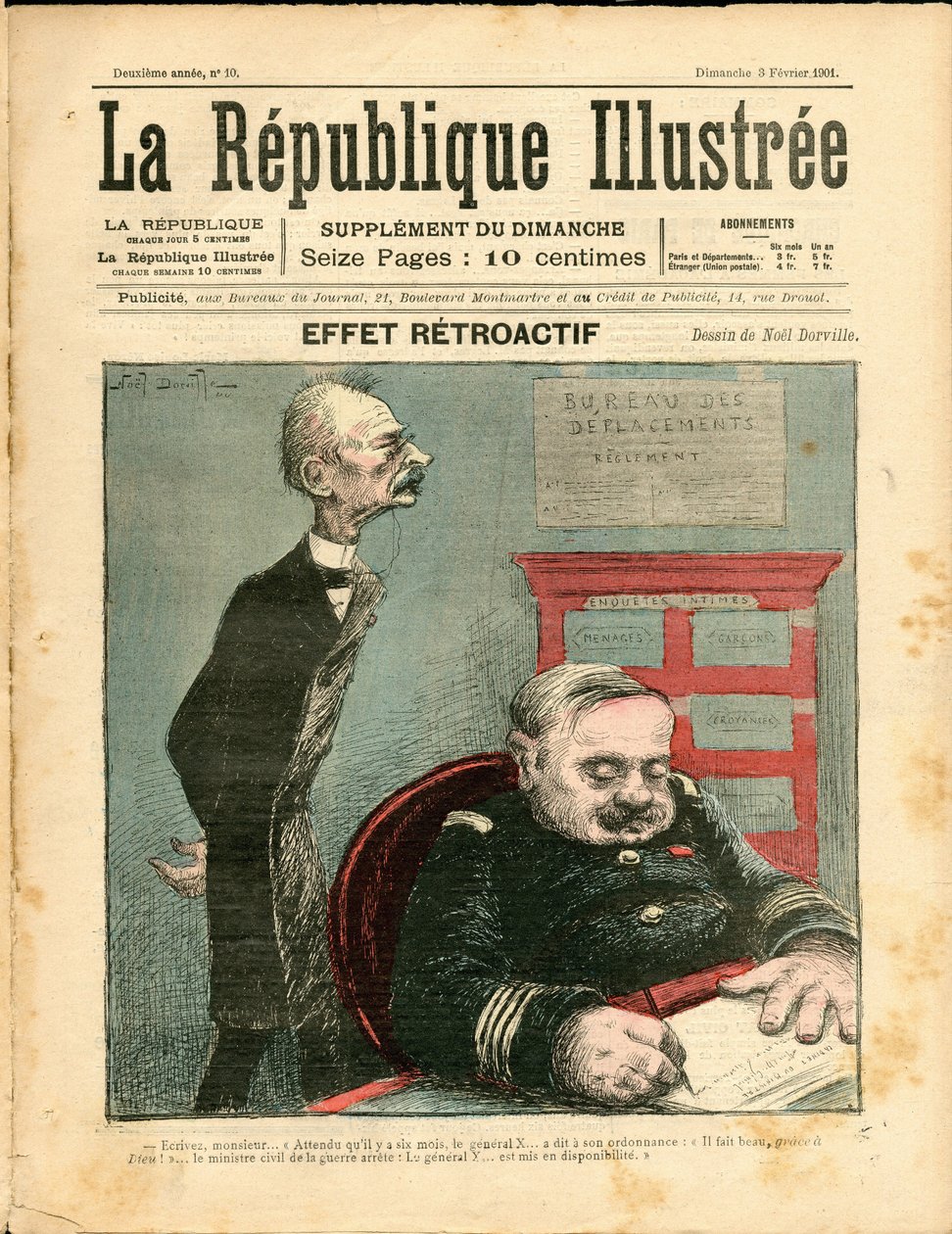 Republique illustree "の表紙 作： ノエル・ドービル