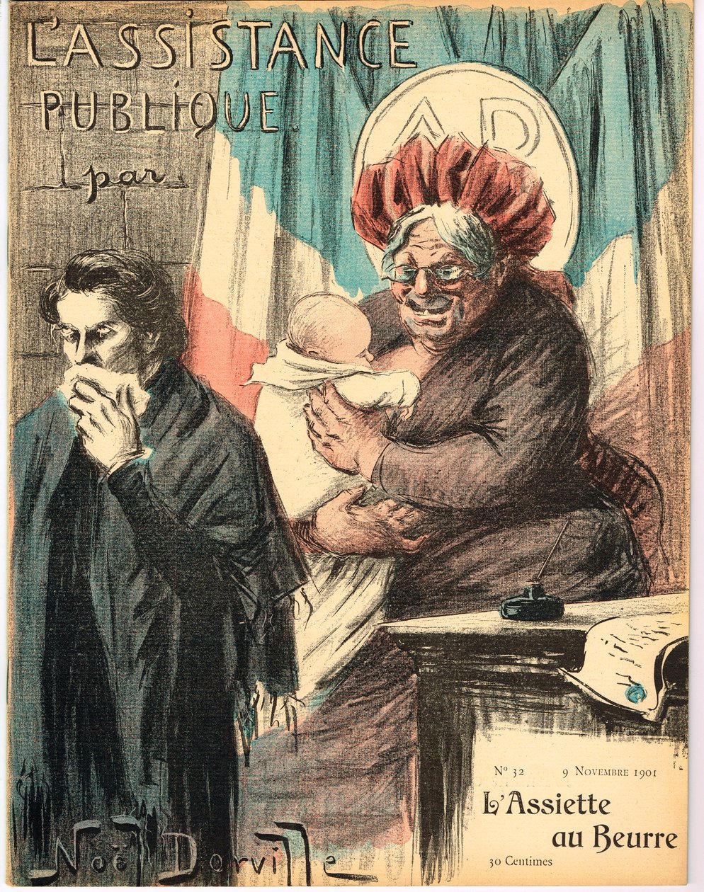 The Butter Plate」の表紙、Satirique en Colours 作： ノエル・ドービル