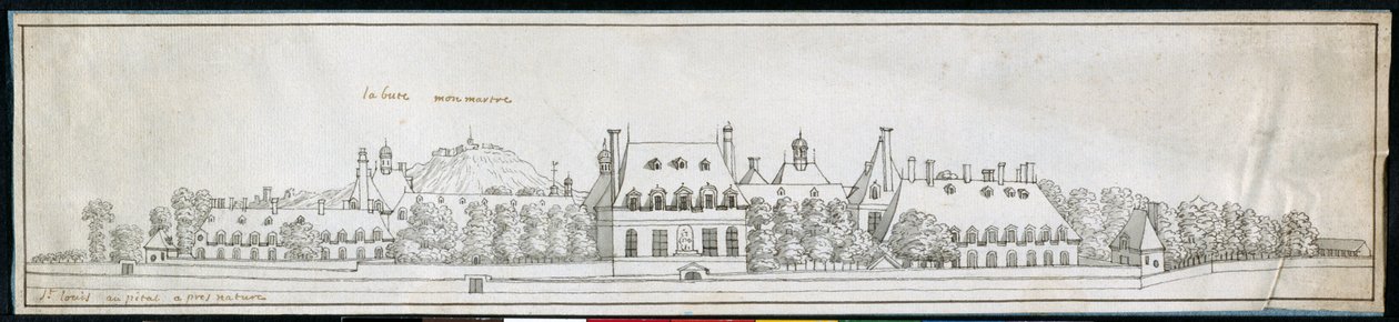 セントルイス病院」1677年頃（紙にペンとインク 作： ノエル・ガセリン