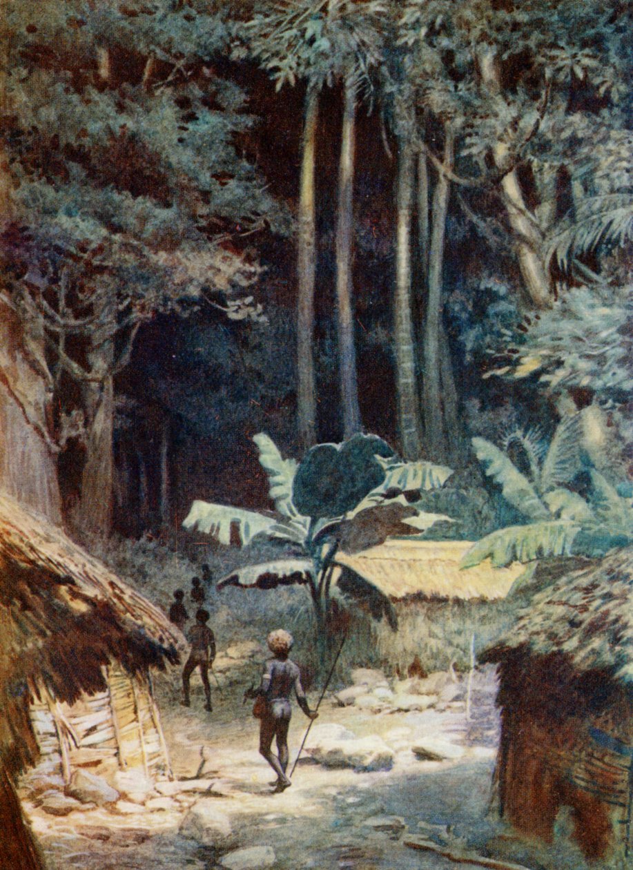メラネシアの森の奥、1908年 作： ノーマン・ハーディ