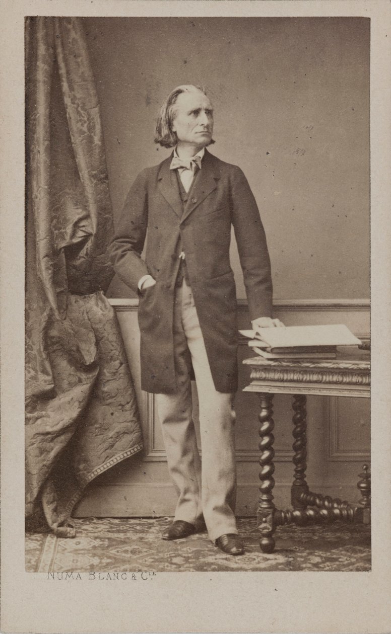 作曲家フランツ・リストの肖像（1811-1886）1870年頃 作： ヌマブラン