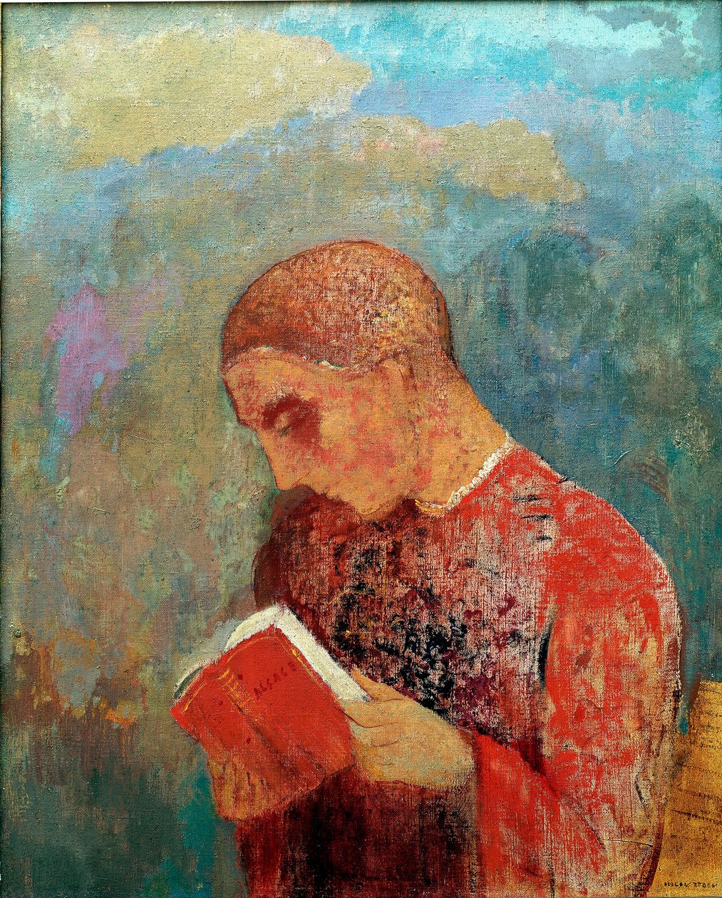 アルザス、あるいは読書する修道士 1914年頃（油彩・カンヴァス） 作： オディロン・ルドン