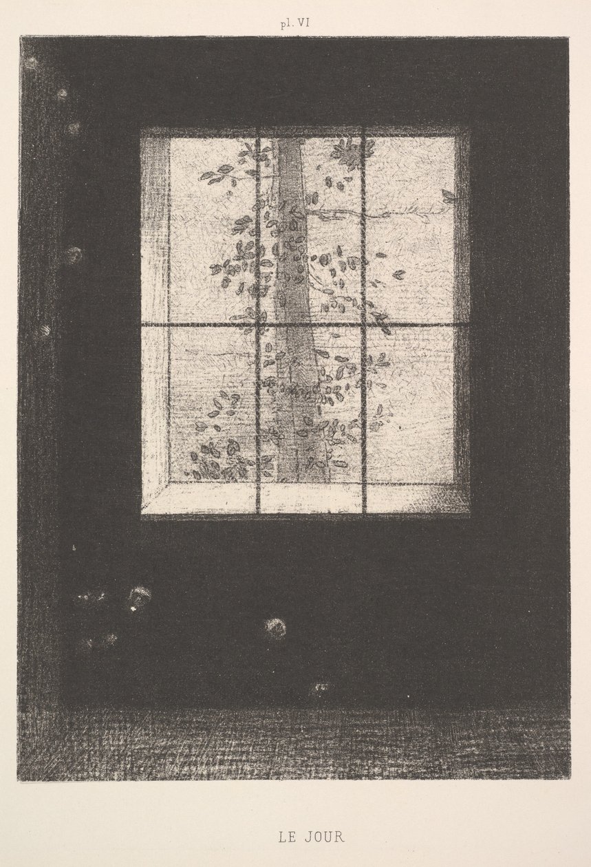 Day Le Jour、シリーズ、Dreams Songes、プレート VI、1891 年から。 作： オディロン・ルドン