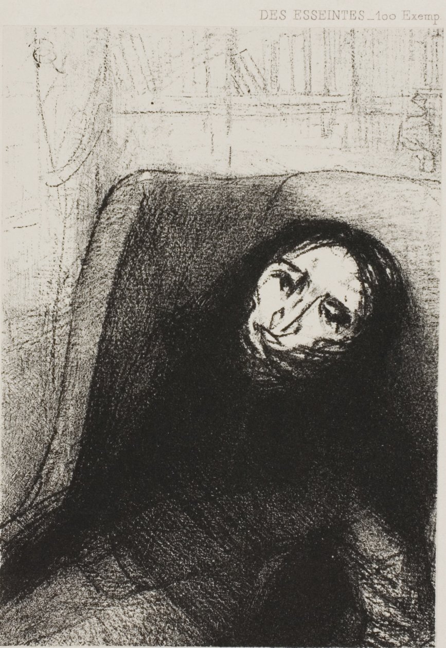 Des Esseintes、J.K. Huysmans による A Rebours のための口絵 作： オディロン・ルドン