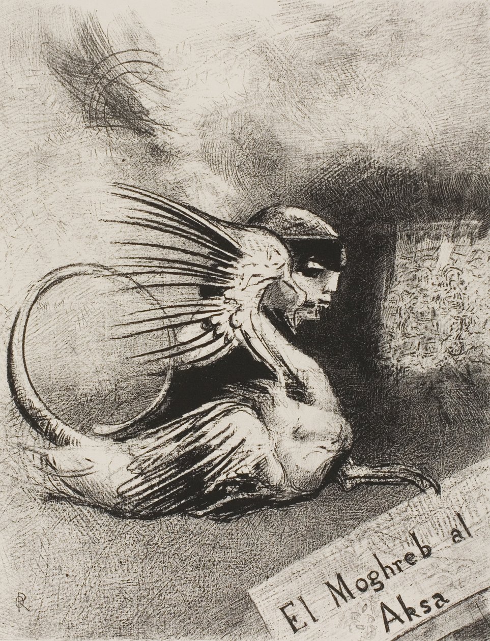 Edmond PicardによるEl Moghreb al Aksaの口絵 作： オディロン・ルドン