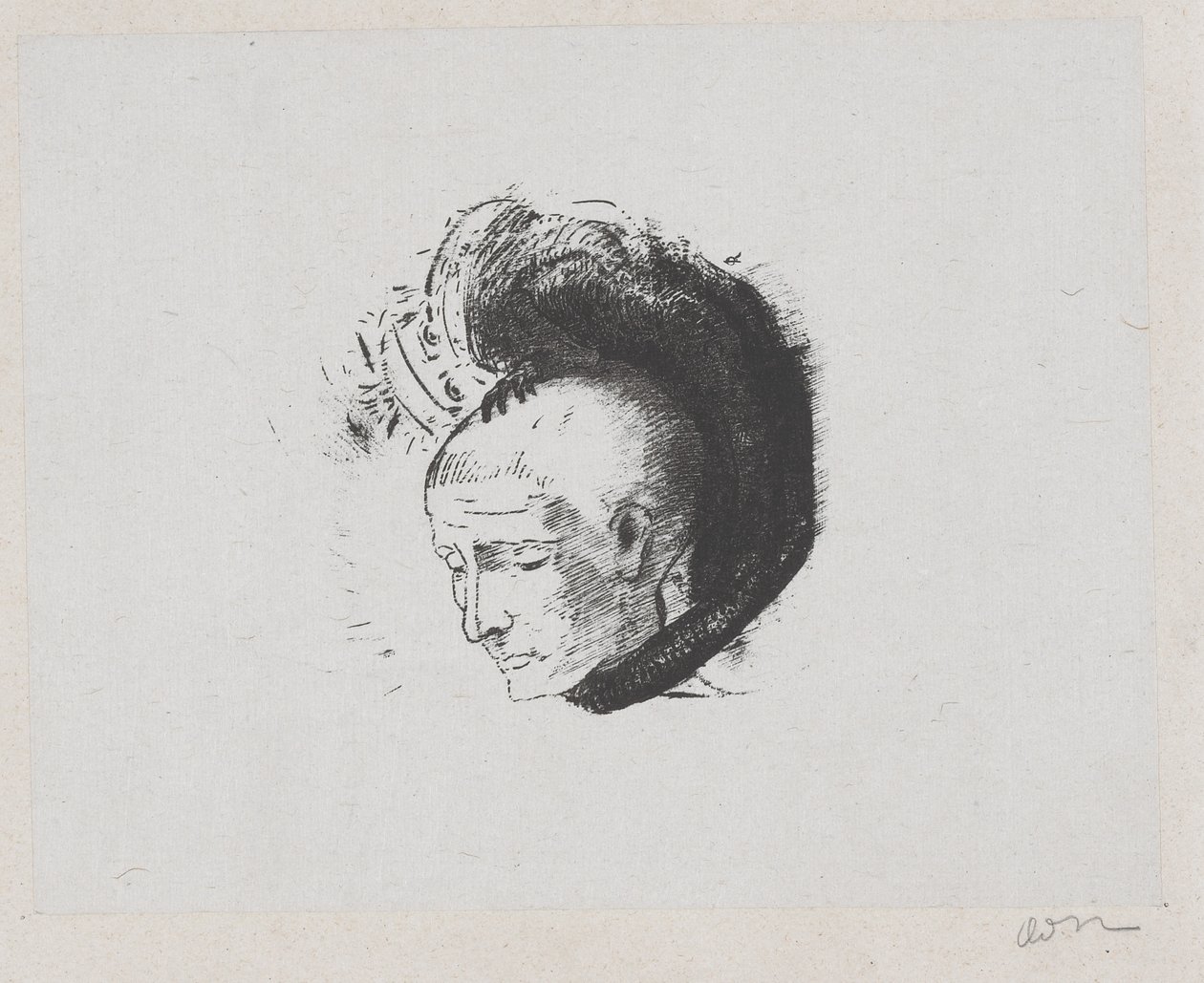 アンドレ・メレリオによる「絵画における理想主義運動」の口絵 作： オディロン・ルドン