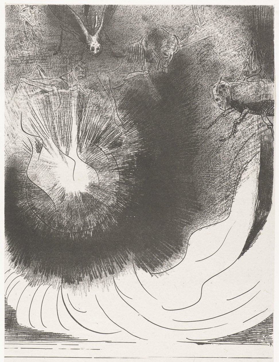 Uit de hemel viel een grote ster そして大きな星が空から落ちてきて、トーチのように燃えていた (オブジェクトのタイトル) 聖ヨハネの黙示録（シリーズタイトル） Openbaring van Johannes (シリーズタイトル) 作： オディロン・ルドン