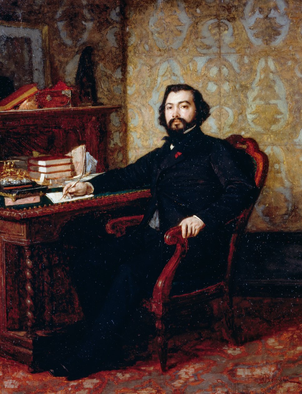 弁護士のアリスティド・ミネッリの肖像、オドアルド・ボラーニ作（1833-1905）、パネルに油彩、40.5x32.5 cm 作： オドアルド・ボラーニ