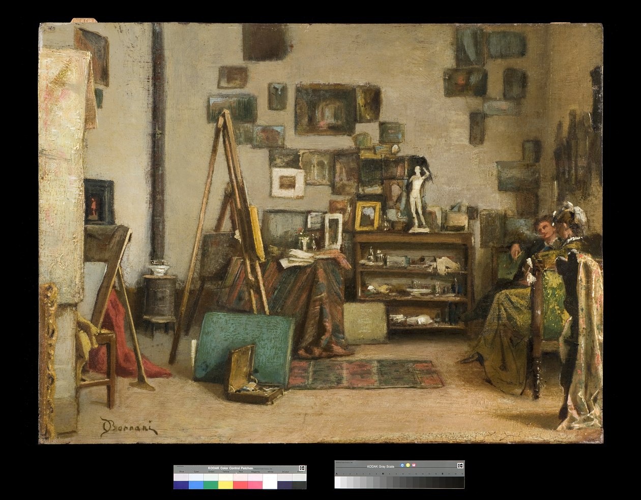 画家の研究への訪問、1865-75 作： オドアルド・ボラーニ
