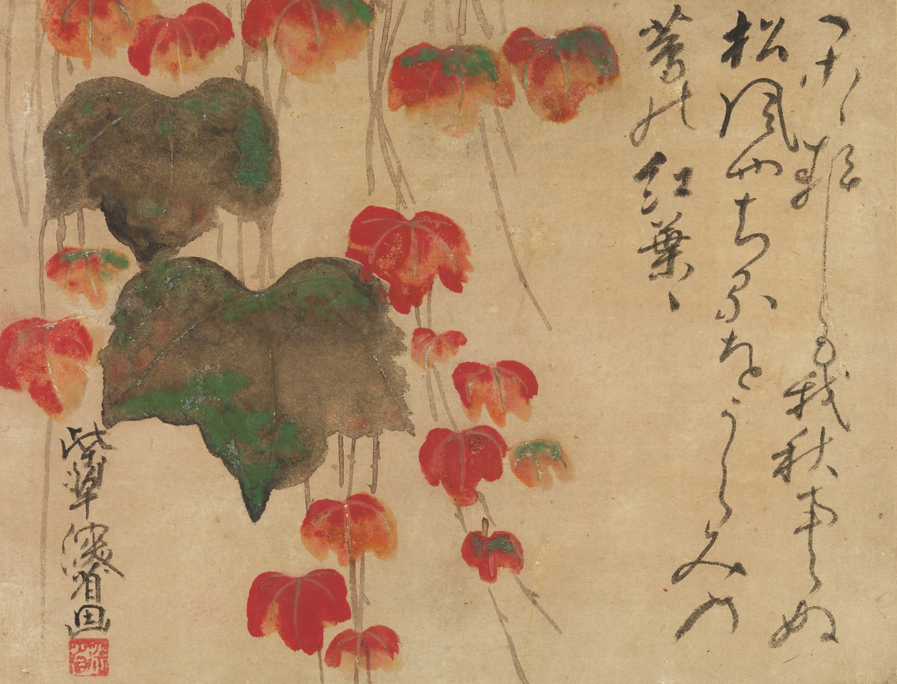 1732年以降の秋のアイビー。 作： 緒方健山