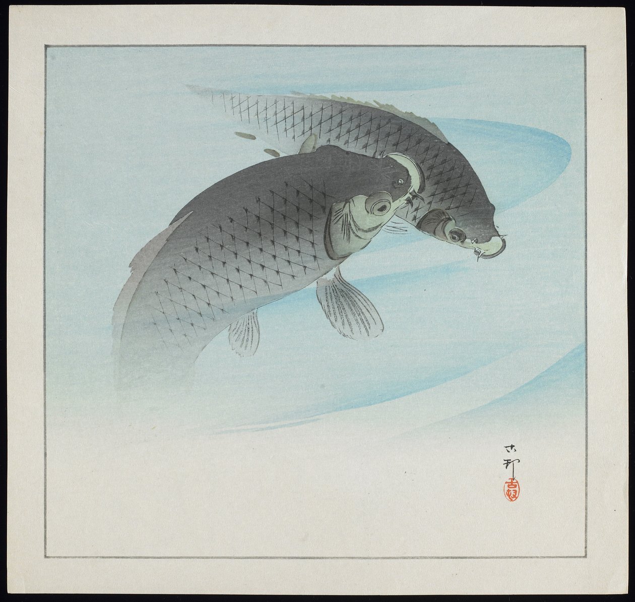 2つの鯉、1912年以前 作： 大原光子