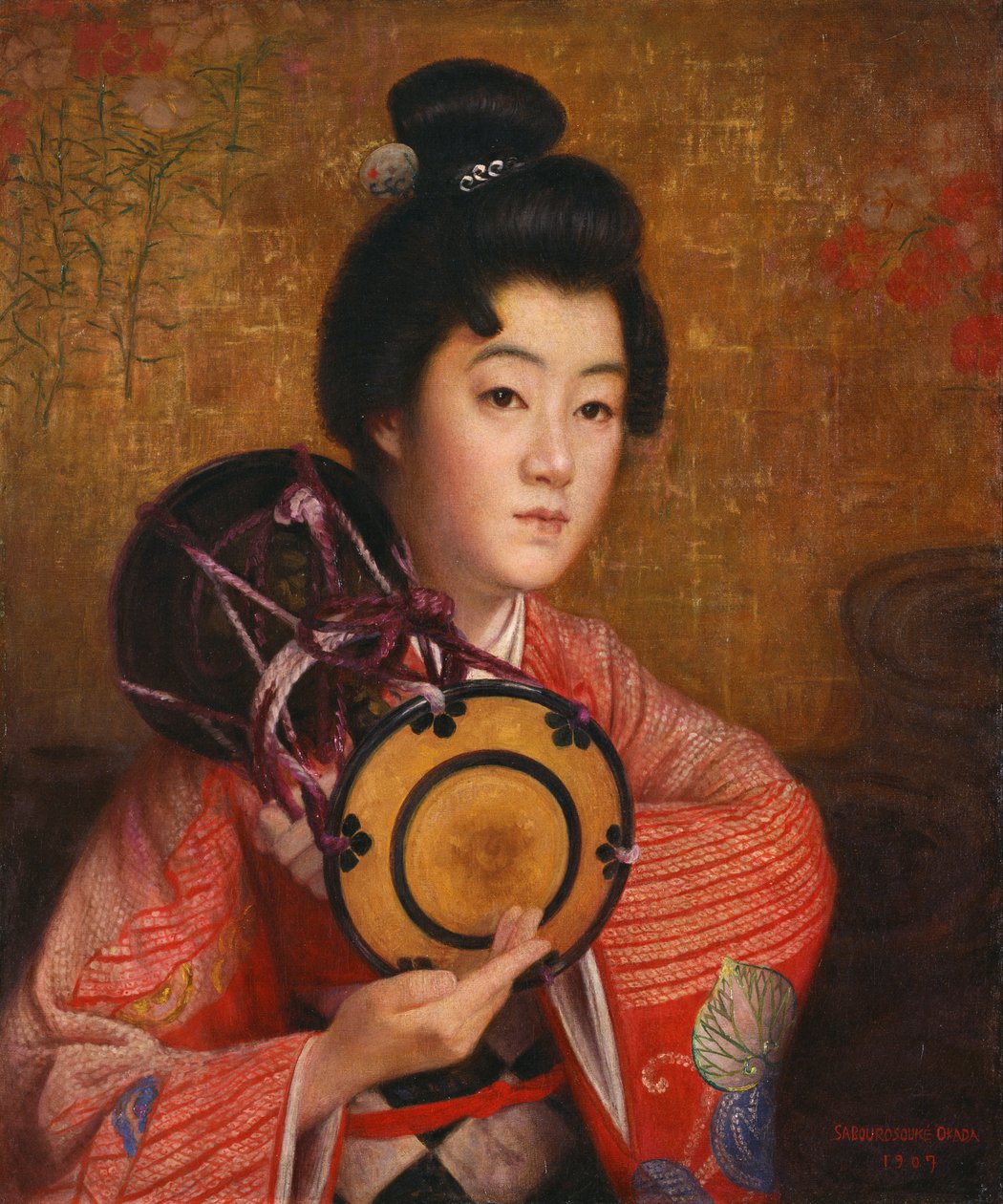 女性の肖像 作： 岡田三郎助