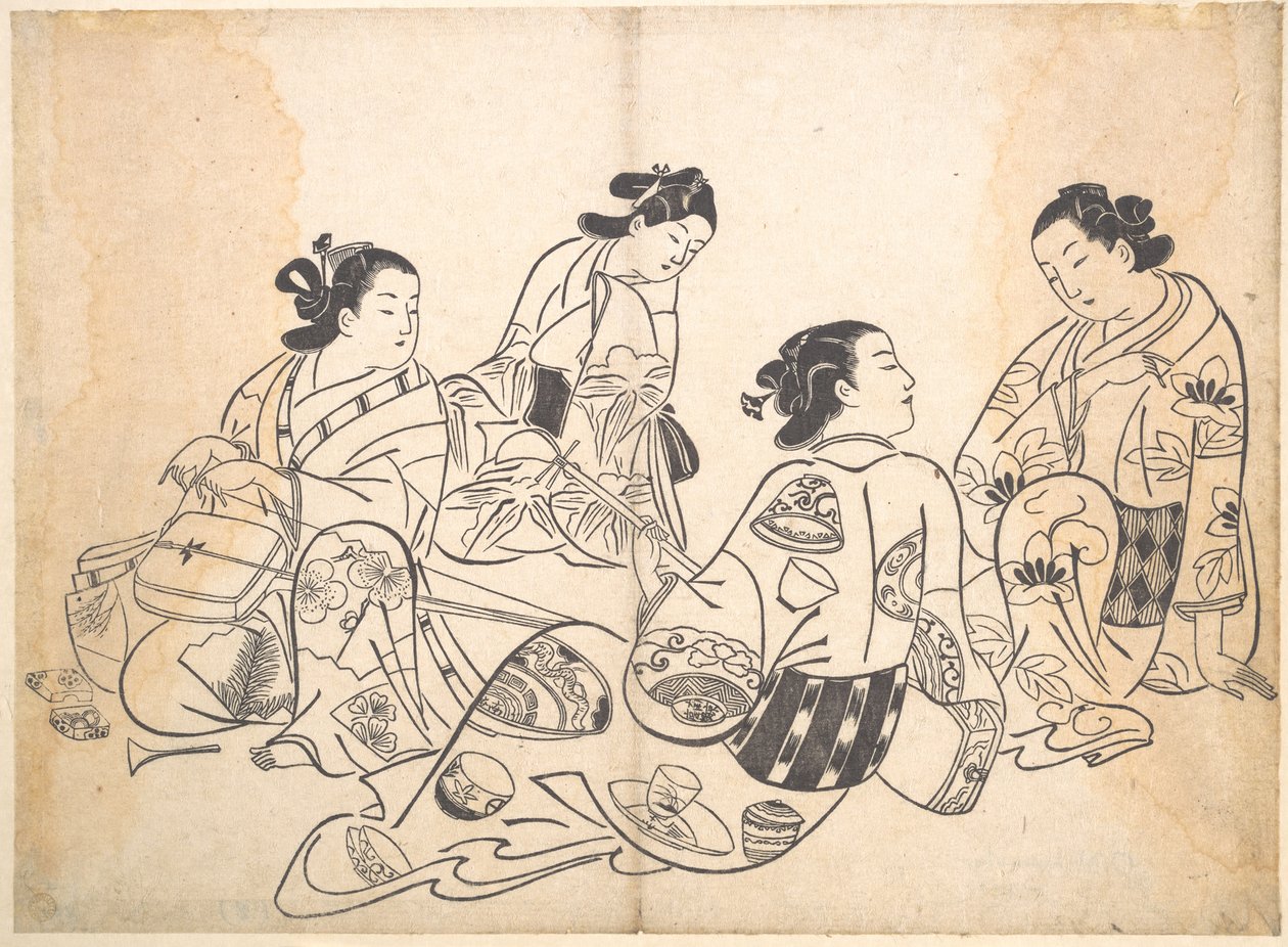 4人の女性の群像 作： 奥村正信