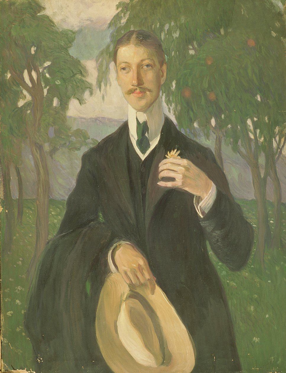 ニコライ・グミリエフの肖像（1886-1921）1909年（キャンバスに油彩） 作： オルガ・リュドヴィゴヴナ・デラ・ヴォス・カルドフスカヤ