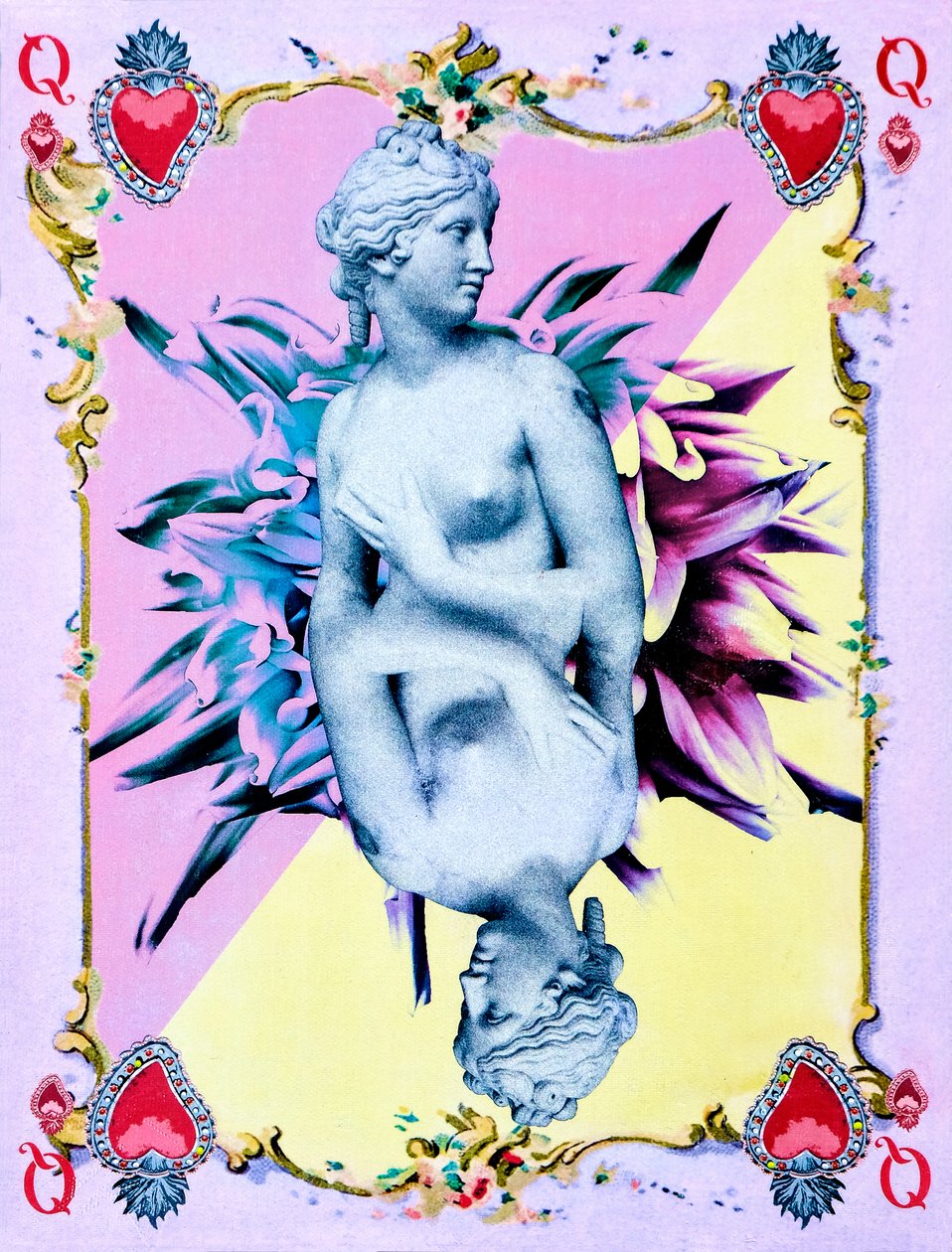 ハートの女王、2019年（キャンバスにミクストメディア） 作： 