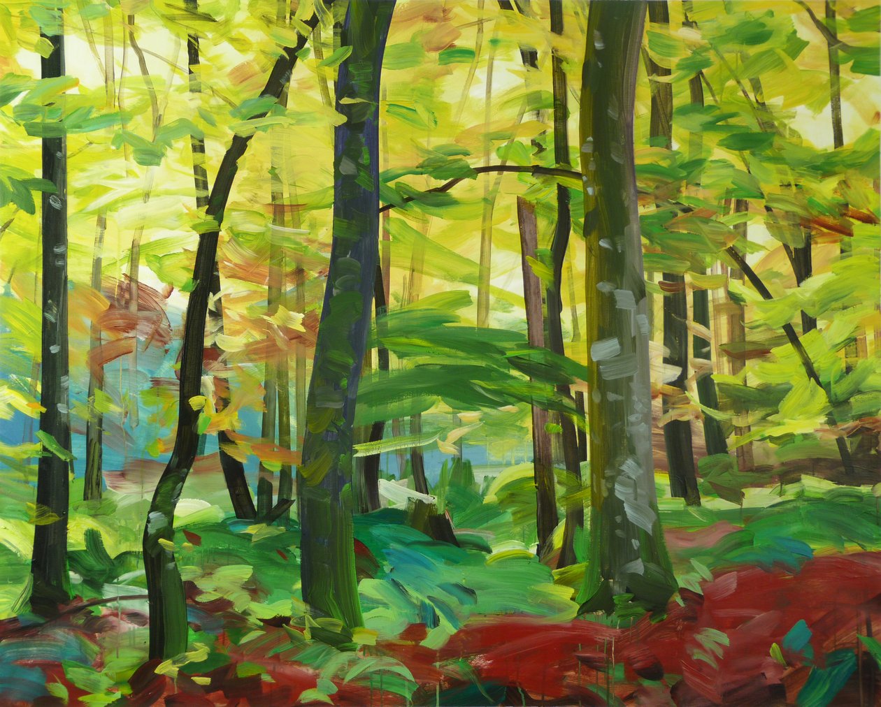 Forêt4、2015（キャンバスにアクリル絵の具） 作： オリヴィエ・モレル