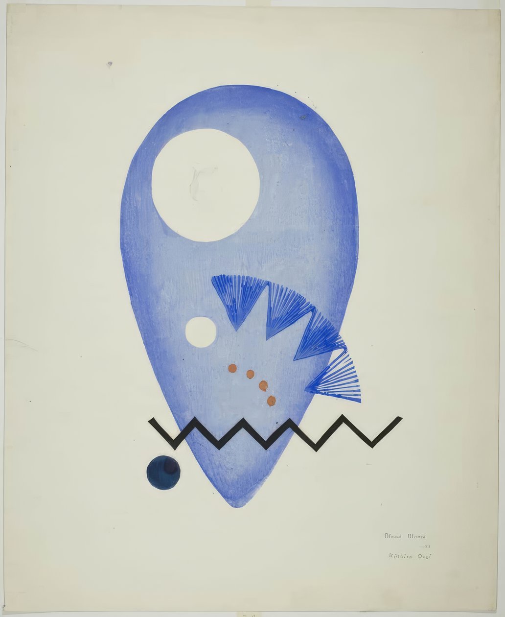 ブルーフラワー（青い花） 作： 恩地孝四郎