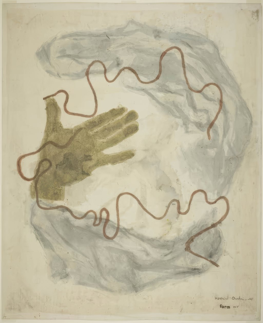 様式第5号：形なきものへの愛着 作： 恩地孝四郎