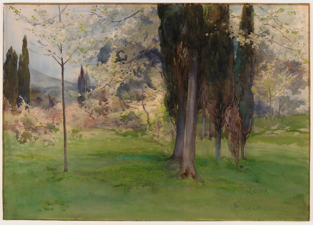 木のある春の風景 作： オノラト・カーランディ