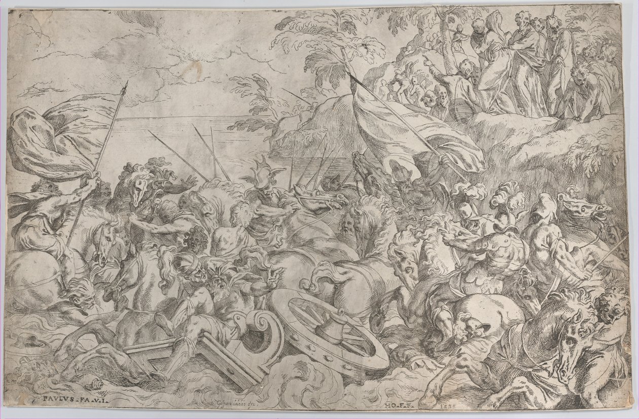 紅海の横断, 1583., 1583. 作： オラツィオ・ファリナティ