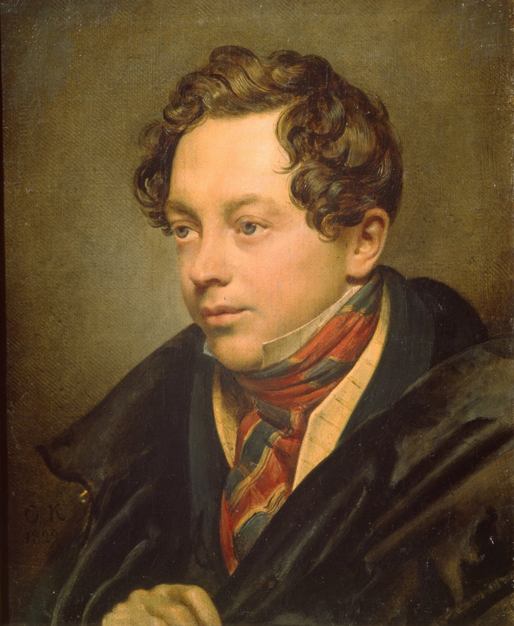 アーティストの肖像画ピョートル盆地1794-1881、1829 作： オレスト・アダモビッチ・キプレンスキー